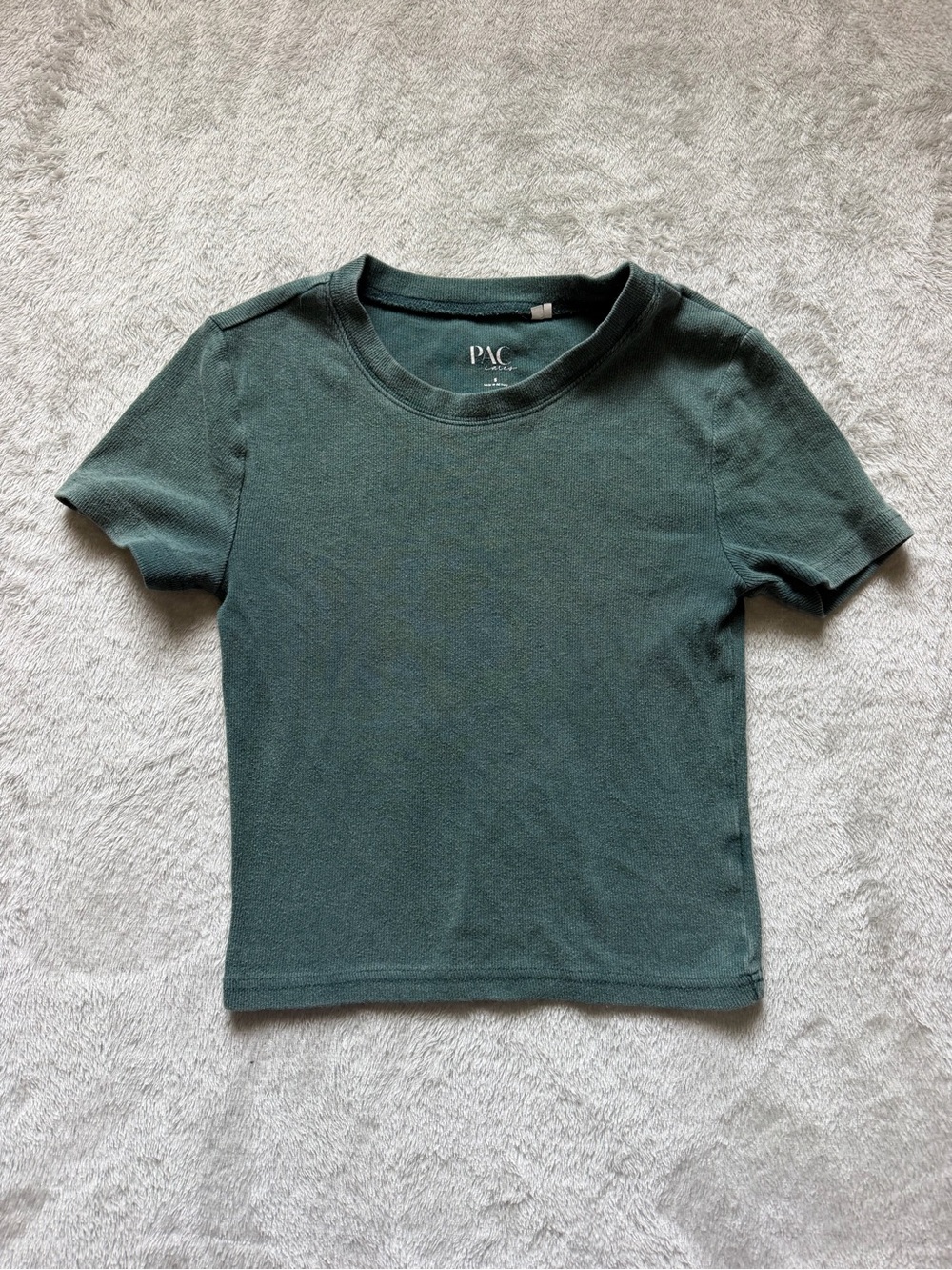 PacSun Forest Green Cropped Crewneck Tee